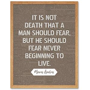 Artery8 Dictionary Inspiring Quote Marcus Aurelius Death Beginning to Live Art Print Framed Poster Wall Decor 12x16 inch Artery8 Dictionary Inspiring Quote Marcus Aurelius Death Beginning to Live Art Print Framed Poster Wall Decor 12x16 inch