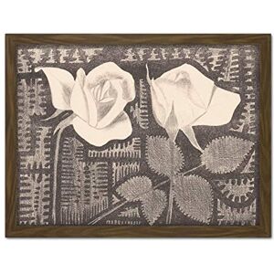 Artery8 Samuel Jessurun De Mesquita Two Roses Still Life Artwork Framed Wall Art Print 18X24 Inch Artery8 Samuel Jessurun De Mesquita Two Roses Still Life Artwork Framed Wall Art Print 18X24 Inch