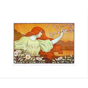 Wee Blue Coo Paintings Girl Wild Roses Eglantines Berthon Nouveau Wall Art Print Wee Blue Coo Paintings Girl Wild Roses Eglantines Berthon Nouveau Wall Art Print