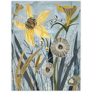 Artery8 Abstract Daffodils Bloom Rustic Artwork Spring Living Room Extra Large XL Wall Art Poster Print Artery8 Abstract Daffodils Bloom Rustic Artwork Spring Living Room Extra Large XL Wall Art Poster Print