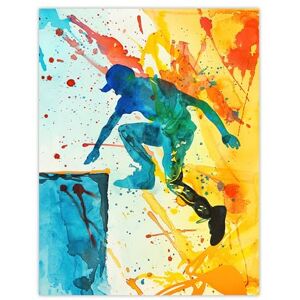 Artery8 Parkour Jump Urban Sport Colourful Paint Splat Living Room Extra Large XL Wall Art Poster Print Artery8 Parkour Jump Urban Sport Colourful Paint Splat Living Room Extra Large XL Wall Art Poster Print