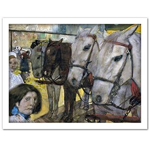 Artery8 Breitner Tram Horses On The Dam Amsterdam Painting Artwork Framed Wall Art Print 18X24 Inch Artery8 Breitner Tram Horses On The Dam Amsterdam Painting Artwork Framed Wall Art Print 18X24 Inch