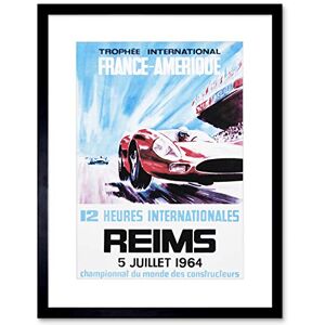 Wee Blue Coo SPORT RACE CAR AUTO RACING FRANCE AMERICA REIMS FRAMED ART PRINT B12X7787 Wee Blue Coo SPORT RACE CAR AUTO RACING FRANCE AMERICA REIMS FRAMED ART PRINT B12X7787