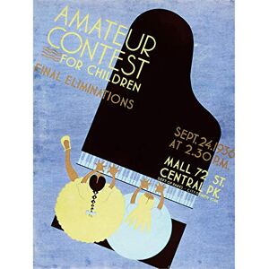 Wee Blue Coo Piano Contest Central Park New York Large Wall Art Poster Print Thick Paper 18X24 Inch Wee Blue Coo Piano Contest Central Park New York Large Wall Art Poster Print Thick Paper 18X24 Inch