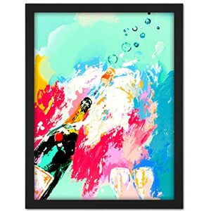 Wee Blue Coo Abstract Champagne Bottle Cork Pop Fizzy Artwork Framed Wall Art Print 18X24 Inch Wee Blue Coo Abstract Champagne Bottle Cork Pop Fizzy Artwork Framed Wall Art Print 18X24 Inch