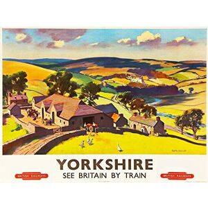 Wee Blue Coo Travel Tourism Yorkshire England UK Dale Valley Landscape Farm Geese Art Print Poster Wall Decor 12X16 Inch Wee Blue Coo Travel Tourism Yorkshire England UK Dale Valley Landscape Farm Geese Art Print Poster Wall Decor 12X16 Inch