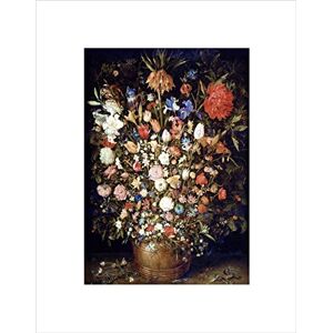 Wee Blue Coo PAINTING STILL LIFE BRUEGHEL ELDER FLOWERS WOODEN VESSEL FRAMED PRINT B12X12730 Wee Blue Coo PAINTING STILL LIFE BRUEGHEL ELDER FLOWERS WOODEN VESSEL FRAMED PRINT B12X12730