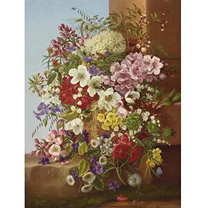 Wee Blue Coo Painting Dietrich 1877 Still Life Flowers Art Print Poster Wall Decor 12X16 Inch Wee Blue Coo Painting Dietrich 1877 Still Life Flowers Art Print Poster Wall Decor 12X16 Inch