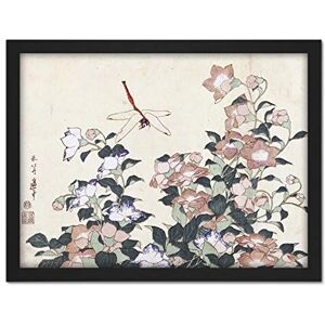Artery8 Hokusai Balloon Bell Dragonfly Japanese Painting Artwork Framed Wall Art Print 18X24 Inch Artery8 Hokusai Balloon Bell Dragonfly Japanese Painting Artwork Framed Wall Art Print 18X24 Inch