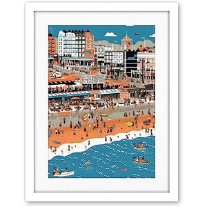Artery8 Brighton Beach and Palace Pier Modern Abstract Artwork Framed Wall Art Print 18X24 Inch Artery8 Brighton Beach and Palace Pier Modern Abstract Artwork Framed Wall Art Print 18X24 Inch