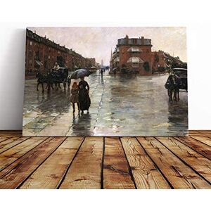 Big Box Art Canvas Print Wall Art Childe Hassam Rainy Day, Boston Mounted and Stretched Box Frame Picture Home Decor for Kitchen, Living Room, Bedroom, Hallway, Multi-Colour, 20x14 Inch Big Box Art Canvas Print Wall Art Childe Hassam Rainy Day, Boston Mounted and Stretched Box Frame Picture Home Decor for Kitchen, Living Room, Bedroom, Hallway, Multi-Colour, 20x14 Inch