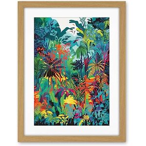 Artery8 Rainforest Landscape Vibrant Multicoloured Nature Artwork Framed Wall Art Print 18X24 Inch Artery8 Rainforest Landscape Vibrant Multicoloured Nature Artwork Framed Wall Art Print 18X24 Inch