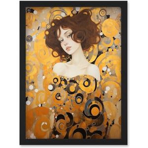 Artery8 Woman Portrait Gustav Klimt Style Oil Painting Gold Brown Artist Muse Art Nouveau Artwork Framed Wall Art Print A4 Artery8 Woman Portrait Gustav Klimt Style Oil Painting Gold Brown Artist Muse Art Nouveau Artwork Framed Wall Art Print A4