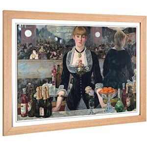 Big Box Art Framed Print of Edouard Manet A Bar at The Folies Bergere Design Wall Art Picture Home Decor for Kitchen, Living Room, Bedroom, Hallway, Oak, A2 / 24.5x18 Inch / 62x45cm Big Box Art Framed Print of Edouard Manet A Bar at The Folies Bergere Design Wall Art Picture Home Decor for Kitchen, Living Room, Bedroom, Hallway, Oak, A2 / 24.5x18 Inch / 62x45cm