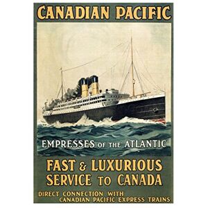 Wee Blue Coo Travel Empress Atlantic Cruise Sail Canada Ship Advert Wall Art Print Wee Blue Coo Travel Empress Atlantic Cruise Sail Canada Ship Advert Wall Art Print
