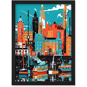 Artery8 Liverpool Royal Albert Dock Waterfront Cityscape Artwork Framed Wall Art Print A4 Artery8 Liverpool Royal Albert Dock Waterfront Cityscape Artwork Framed Wall Art Print A4