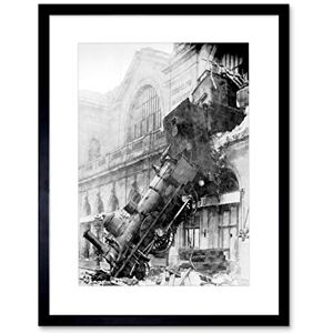 Wee Blue Coo Travel Memorabilia Train Crash Montparnasse Paris France Framed Wall Art Print Wee Blue Coo Travel Memorabilia Train Crash Montparnasse Paris France Framed Wall Art Print