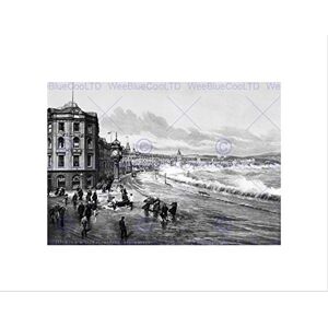 Wee Blue Coo Loch Promenade Douglas Isle Of Man Old BW Picture Wall Art Print Wee Blue Coo Loch Promenade Douglas Isle Of Man Old BW Picture Wall Art Print