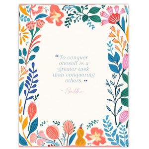Artery8 Conquer Oneself Buddhist Mindfulness Quote Floral Buddha Meditation Enlightenment Vihara Large Wall Art Poster Print Thick Paper 18X24 Inch Artery8 Conquer Oneself Buddhist Mindfulness Quote Floral Buddha Meditation Enlightenment Vihara Large Wall Art Poster Print Thick Paper 18X24 Inch