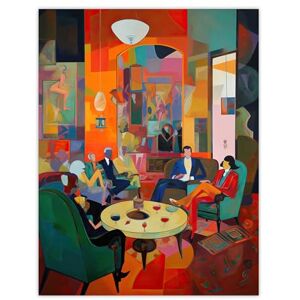 Artery8 The Cocktail Party Modern Colourful Abstract Kitsch Large Wall Art Poster Print Thick Paper 18X24 Inch Artery8 The Cocktail Party Modern Colourful Abstract Kitsch Large Wall Art Poster Print Thick Paper 18X24 Inch