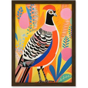 Artery8 Pleasant Pheasant Bright Bold Vibrant Colourful Grassland Acrylic Painting Artwork Orange Pink Blue Folk Art Artwork Framed A3 Wall Art Print Artery8 Pleasant Pheasant Bright Bold Vibrant Colourful Grassland Acrylic Painting Artwork Orange Pink Blue Folk Art Artwork Framed A3 Wall Art Print