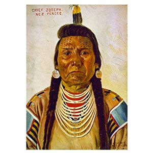 Wee Blue Coo Painting Native American Nex Perce Chief Joseph Burbank Wall Art Print Wee Blue Coo Painting Native American Nex Perce Chief Joseph Burbank Wall Art Print