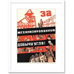 Wee Blue Coo VINTAGE AD COAL MINE COMMUNISM SOVIET UNION FRAMED PRINT F97X3000 Wee Blue Coo VINTAGE AD COAL MINE COMMUNISM SOVIET UNION FRAMED PRINT F97X3000