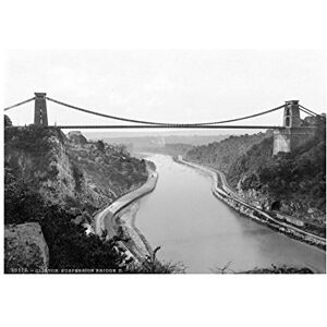 Wee Blue Coo Vintage Photo Clifton Suspension Bridge 1900 Two Wall Art Print Wee Blue Coo Vintage Photo Clifton Suspension Bridge 1900 Two Wall Art Print