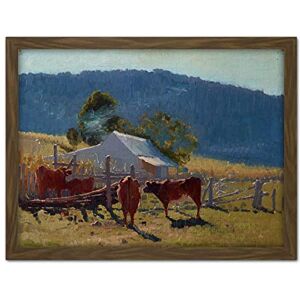 Fine Art Prints Elioth Gruner Milking Time Araluen Valley Large Framed Art Print Poster Wall Decor 18x24 Fine Art Prints Elioth Gruner Milking Time Araluen Valley Large Framed Art Print Poster Wall Decor 18x24