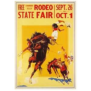 Wee Blue Coo Ad Exhibition Strawberry Roan Free Rodeo Bronco Horse Wall Art Print Wee Blue Coo Ad Exhibition Strawberry Roan Free Rodeo Bronco Horse Wall Art Print