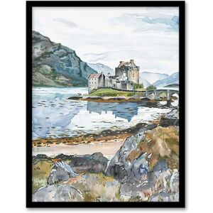 Artery8 Eilean Donan Castle Loch Lake Scotland Landscape Living Room Artwork Framed Wall Art Print 18X24 Inch Artery8 Eilean Donan Castle Loch Lake Scotland Landscape Living Room Artwork Framed Wall Art Print 18X24 Inch