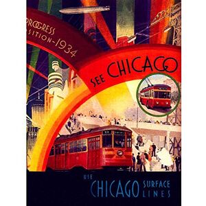 Wee Blue Coo Travel Exhibition 1934 Chicago World Fair Tram Airship Art Print Poster Wall Decor 12X16 Inch Wee Blue Coo Travel Exhibition 1934 Chicago World Fair Tram Airship Art Print Poster Wall Decor 12X16 Inch