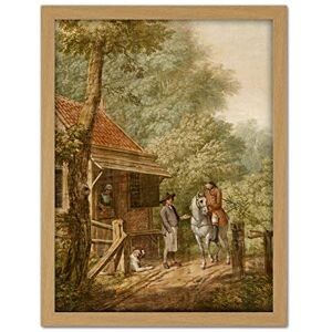 Artery8 Andriessen Dutch Landscape House Horse Painting Artwork Framed Wall Art Print 18X24 Inch Artery8 Andriessen Dutch Landscape House Horse Painting Artwork Framed Wall Art Print 18X24 Inch