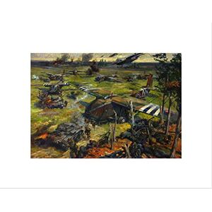 Wee Blue Coo Paintings War Invasion Scene Cuneo Plane Tank Soldier Uk Framed Print B12X9948 Wee Blue Coo Paintings War Invasion Scene Cuneo Plane Tank Soldier Uk Framed Print B12X9948