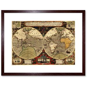 Wee Blue Coo Map Antique Hemisphere Globe World Framed Wall Art Print Wee Blue Coo Map Antique Hemisphere Globe World Framed Wall Art Print