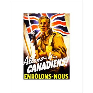 Wee Blue Coo War WWI Canada Recruit Enlist French Union Flag Soldier Wall Art Print Wee Blue Coo War WWI Canada Recruit Enlist French Union Flag Soldier Wall Art Print