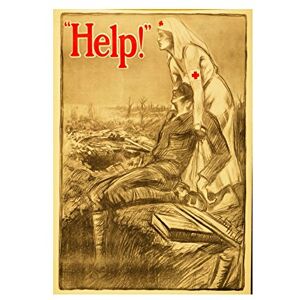 Wee Blue Coo Vintage Ad Charity Red Cross War WWI Nurse Soldier Wall Art Print Wee Blue Coo Vintage Ad Charity Red Cross War WWI Nurse Soldier Wall Art Print