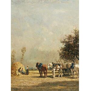 Artery8 Jules Jacques Veyrassat Hay Wain C1850 Painting Art Print Canvas Premium Wall Decor Poster Mural Artery8 Jules Jacques Veyrassat Hay Wain C1850 Painting Art Print Canvas Premium Wall Decor Poster Mural