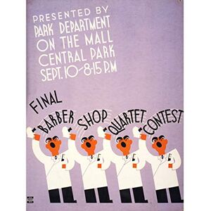 Wee Blue Coo Barber Shop Quartet Central Park New York Unframed Art Print Poster Wall Decor 12X16 Inch Wee Blue Coo Barber Shop Quartet Central Park New York Unframed Art Print Poster Wall Decor 12X16 Inch