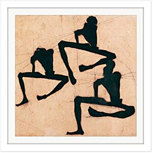 Fine Art Prints Egon Schiele Composition With Three Male Nudes Square Wooden Framed Wall Art Print Picture 16X16 Inch Fine Art Prints Egon Schiele Composition With Three Male Nudes Square Wooden Framed Wall Art Print Picture 16X16 Inch