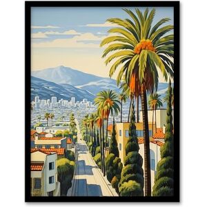 Artery8 Sunset Strip Los Angeles California Artwork Blue Orange Green Palm Tree Street Cityscape Artwork Framed Wall Art Print A4 Artery8 Sunset Strip Los Angeles California Artwork Blue Orange Green Palm Tree Street Cityscape Artwork Framed Wall Art Print A4