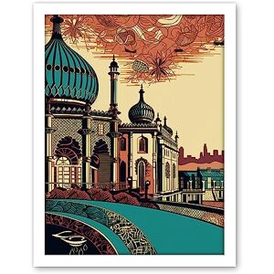 Artery8 Brighton City Royal Pavilion Ornate Illustration Artwork Framed Wall Art Print 18X24 Inch Artery8 Brighton City Royal Pavilion Ornate Illustration Artwork Framed Wall Art Print 18X24 Inch