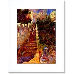 Wee Blue Coo PAINTING RENOIR STAIRS ALGIERS OLD MASTER FRAMED PICTURE ART PRINT F97X9240 Wee Blue Coo PAINTING RENOIR STAIRS ALGIERS OLD MASTER FRAMED PICTURE ART PRINT F97X9240