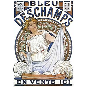Wee Blue Coo Ad Nouveau Mucha Bleu Deschamps Wall Art Print Wee Blue Coo Ad Nouveau Mucha Bleu Deschamps Wall Art Print