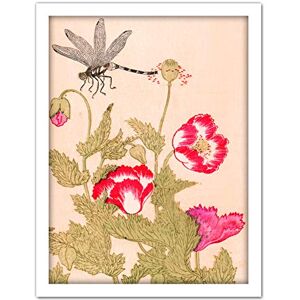 Artery8 Kitagawa Utamaro Dragonfly Flowers Japanese Painting Artwork Framed Wall Art Print 18X24 Inch Artery8 Kitagawa Utamaro Dragonfly Flowers Japanese Painting Artwork Framed Wall Art Print 18X24 Inch