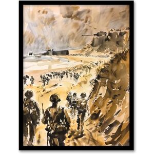 Artery8 WWII D Day Landing Normandy War Tanks Soldiers Man Cave Artwork Framed Wall Art Print A4 Artery8 WWII D Day Landing Normandy War Tanks Soldiers Man Cave Artwork Framed Wall Art Print A4