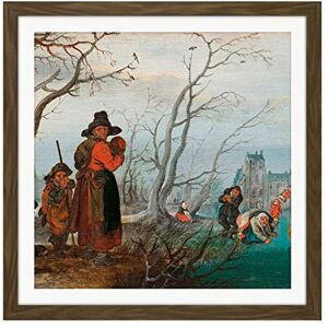 Artery8 Van De Venne Winter Amusement On Ice Painting Square Wooden Framed Wall Art Print Picture 16X16 Inch Artery8 Van De Venne Winter Amusement On Ice Painting Square Wooden Framed Wall Art Print Picture 16X16 Inch