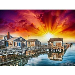 Wee Blue Coo Photography Composition Sunset Nantucket Wooden Houses Art Print Poster Wall Decor 12X16 Inch Wee Blue Coo Photography Composition Sunset Nantucket Wooden Houses Art Print Poster Wall Decor 12X16 Inch