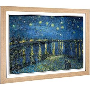 Big Box Art Framed Print of Vincent Van Gogh Starry Night Over The Rhone Design Wall Art Picture Home Decor for Kitchen, Living Room, Bedroom, Hallway, Oak, A2 / 24.5x18 Inch / 62x45cm Big Box Art Framed Print of Vincent Van Gogh Starry Night Over The Rhone Design Wall Art Picture Home Decor for Kitchen, Living Room, Bedroom, Hallway, Oak, A2 / 24.5x18 Inch / 62x45cm