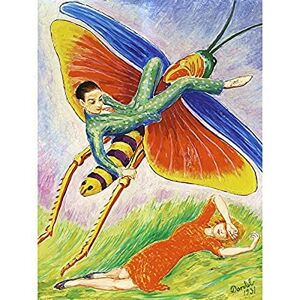 Artery8 Dardel Grashoppan Grashopper Man Woman Painting Unframed Wall Art Print Poster Home Decor Premium Artery8 Dardel Grashoppan Grashopper Man Woman Painting Unframed Wall Art Print Poster Home Decor Premium